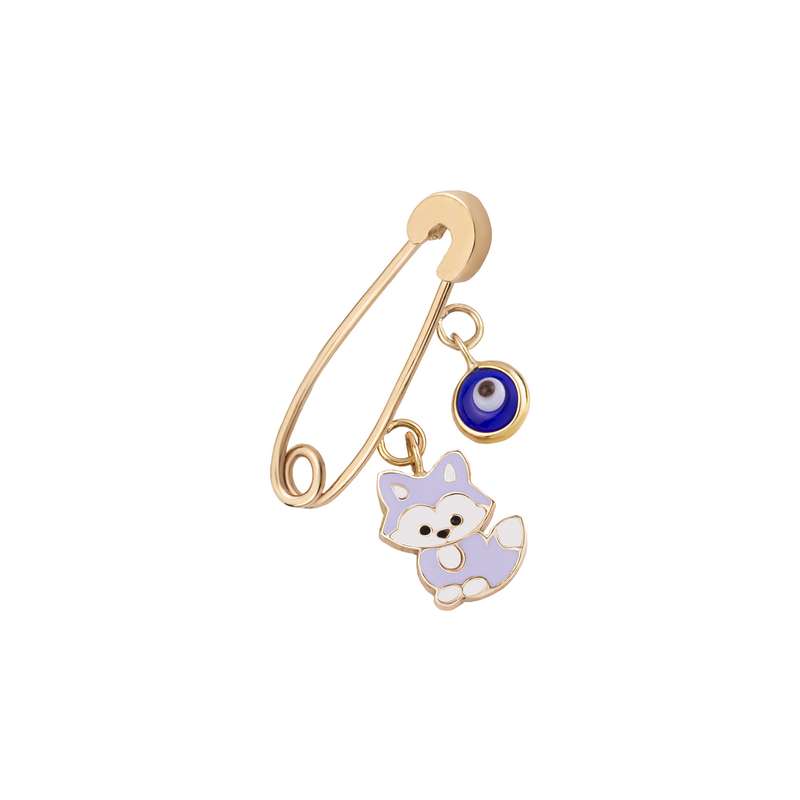 سنجاق سینه طلا 18 عیار زنانه گالری شیدا مجد مدل روباه میناکاری چشم نظر سنجاق سینه طلا 18 عیار زنانه گالری شیدا مجد مدل روباه میناکاری چشم نظر