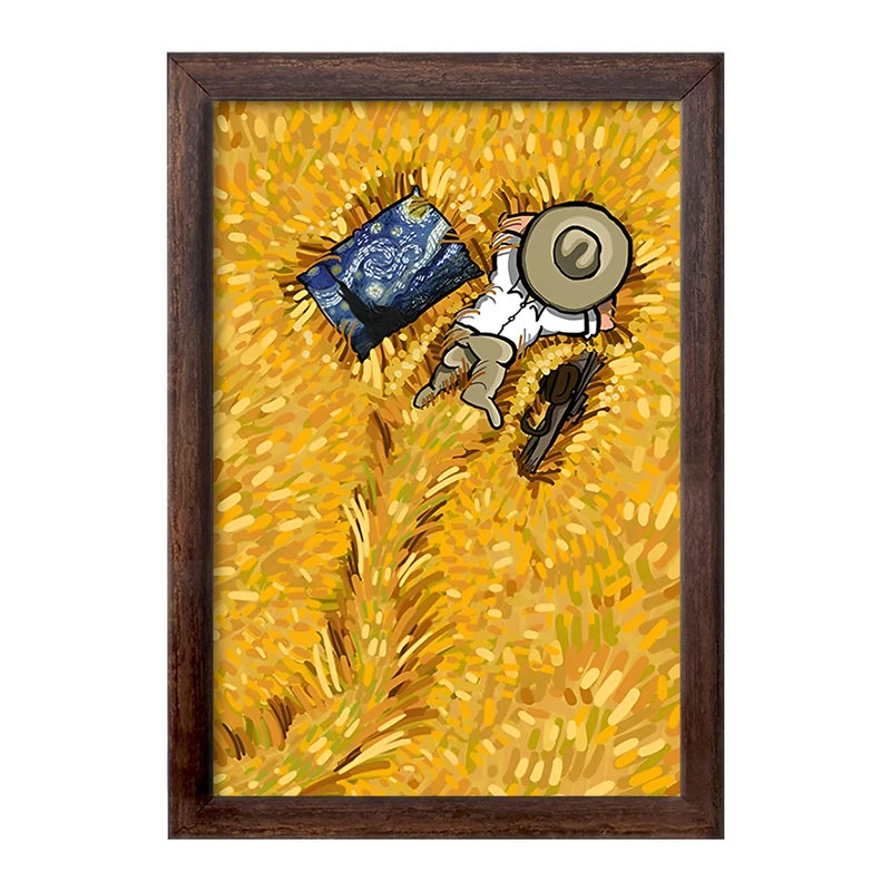 تابلو خندالو طرح ونسان ونگوگ کد F3926