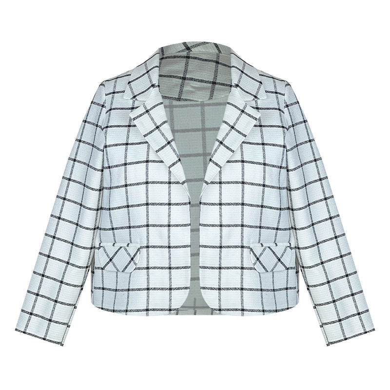 کت زنانه مدل شانل چهارخونه کد AK1135