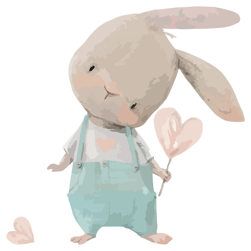 استیکر دیواری کودک مدل خرگوش کد 705