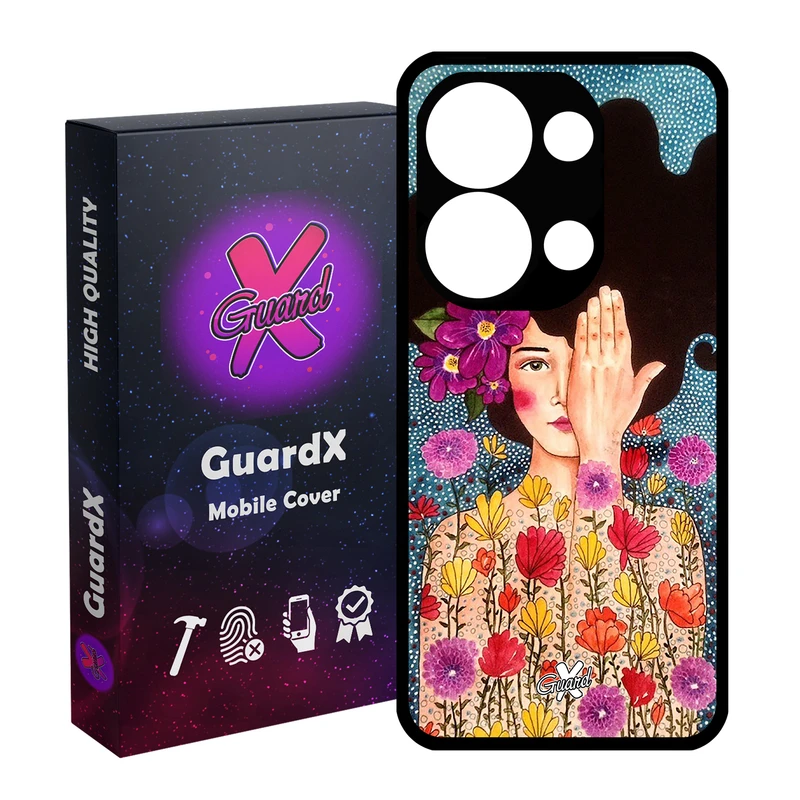 کاور گارد ایکس طرح دختر مدل Glass10144 مناسب برای گوشی موبایل شیائومی Poco X6 5G / Note 13 Pro 5G