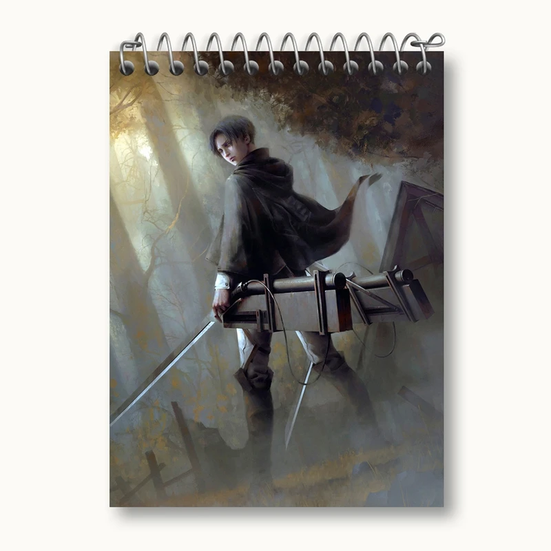 دفتر یادداشت 50 برگ خندالو مدل لیوای انیمه اتک آن تایتان Attack on Titan کد 18530