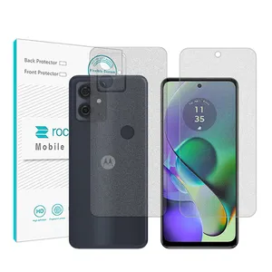 Rock space HyMTT model Matte screen protector suitable for Motorola Moto G54 mobile phone along with the back protector