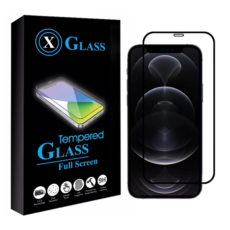 محافظ صفحه نمایش ایکس گلس مدل فول مناسب برای گوشی موبایل اپل IPHONE 12 PRO MAX