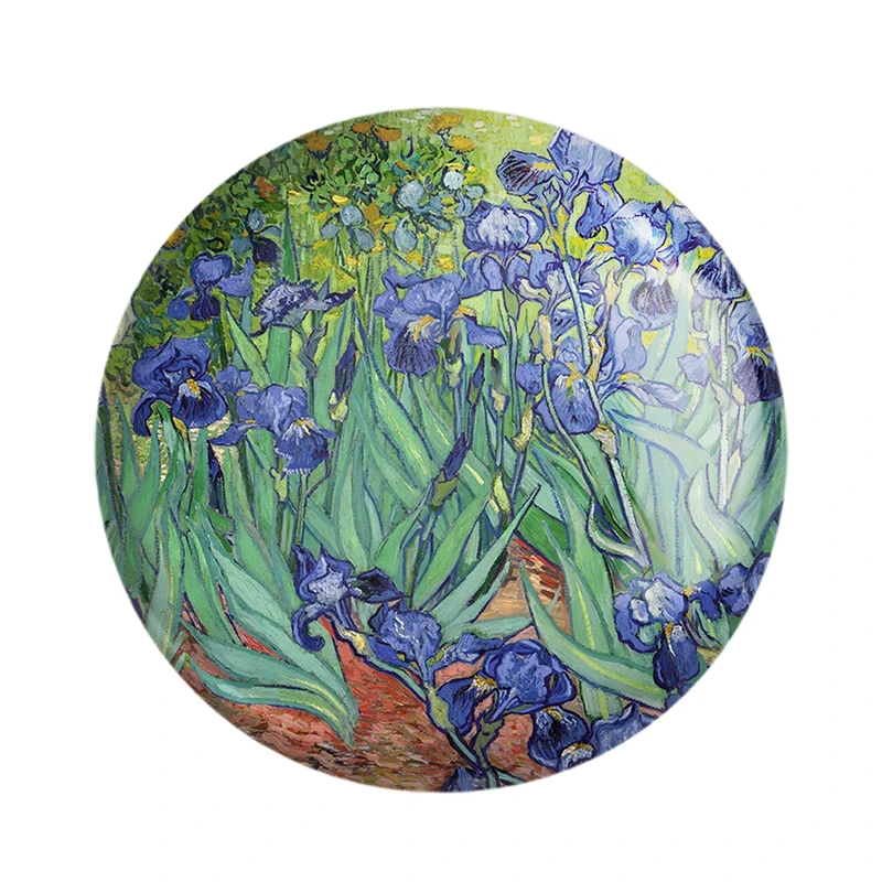 مگنت خندالو مدل نقاشی گل های زنبق اثر ونسان ونگوگ کد 25458