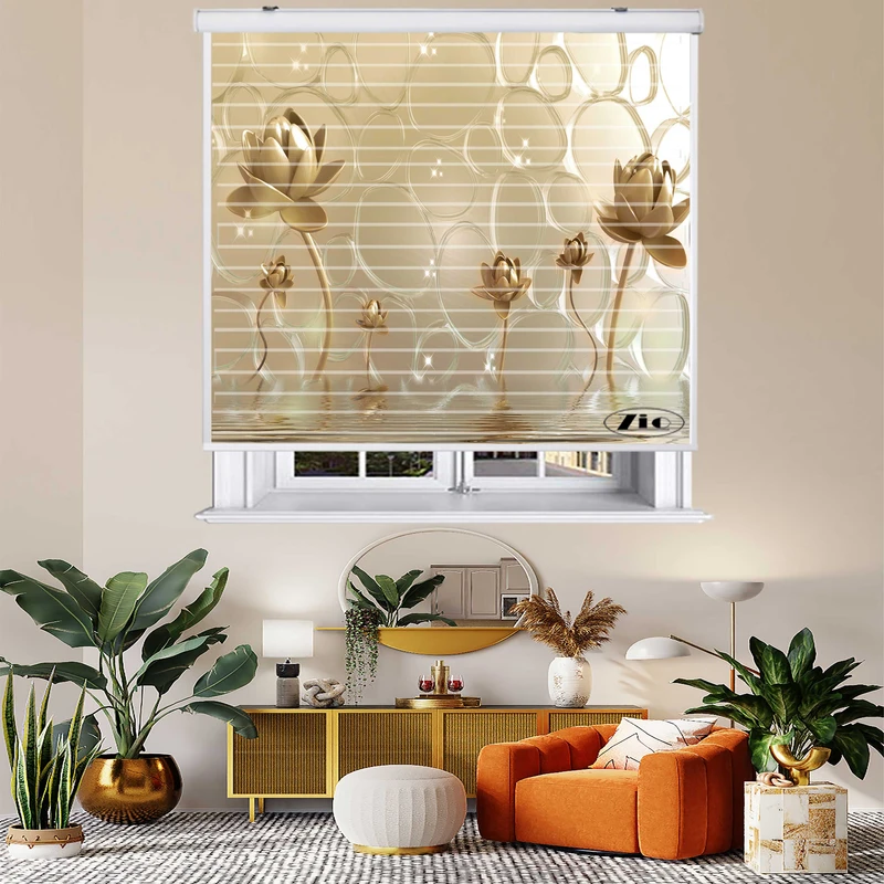 پرده زبرا زیو مدل 3D1134 سایز 150x150 سانتی متر