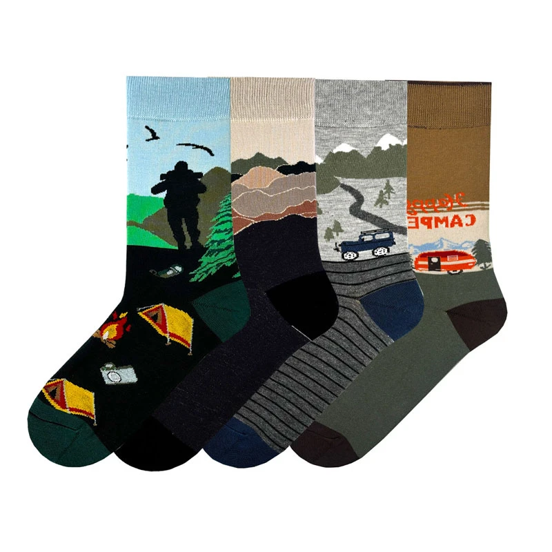 جوراب ساق بلند زنانه ال سون مدل سفر بی نقشه کد PH1151 بسته 4 عددی