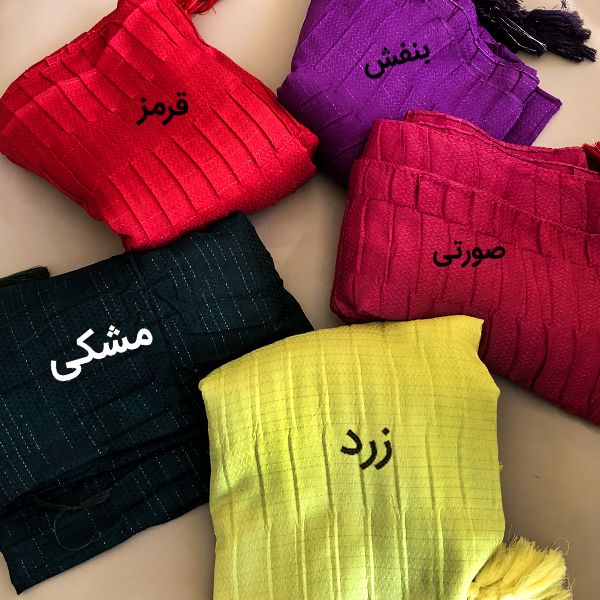 شال زنانه مدل لمه پولک ماهی منگوله دار کد 0011 -  - 4