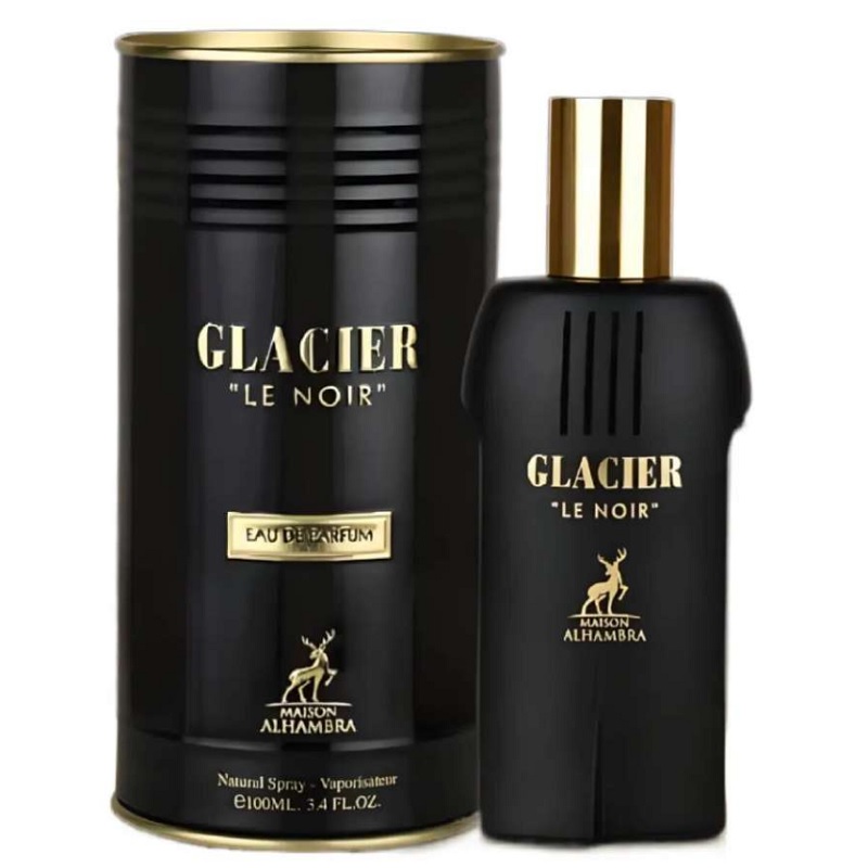 ادو پرفیوم مردانه الحمبرا مدل Glasier Le Noir حجم 100 میلی لیتر