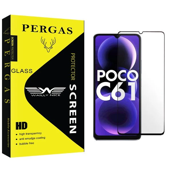 محافظ صفحه نمایش شیشه ای وایلی نایس مدل Pergas مناسب برای گوشی موبایل شیائومی Poco C61