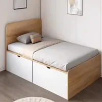 تخت خواب ملامینه یک نفره توپولون مدل b2 سایز 90&times;200 سانتی متر