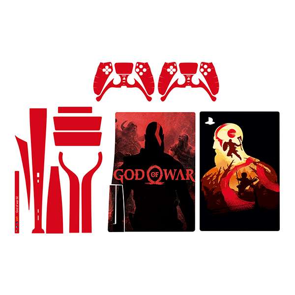 برچسب کنسول بازی  پلی استیشن 5 توییجین وموییجین مدل God of war 02
