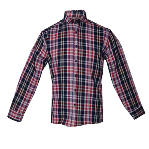 پیراهن آستین بلند مردانه مدل MB-HAG82145-KESHMIR-AB.SO کشمیر چهارخانه