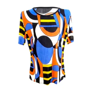 تی شرت آستین کوتاه زنانه مدل هندسی