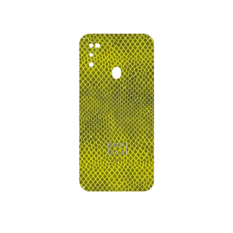 برچسب پوششی ماهوت مدل Yellow Snake Skin مناسب برای گوشی موبایل سامسونگ Galaxy M21 (2021) Edition
