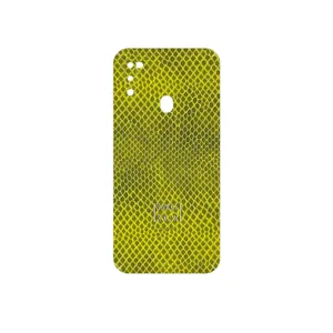 MAHOOT Yellow Snake Skin Cover Sticker for Samsung Galaxy M21 2021 Edition