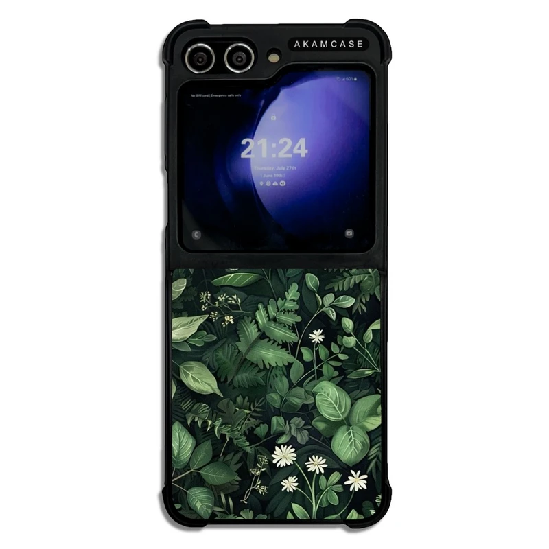 کاور آکام مدل AMC-WSGZFLIP5-LEAVES-19 مناسب برای گوشی موبایل سامسونگ Galaxy Z Flip 5
