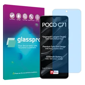 Glass Pro Eye Care model anti-blue ray screen protector suitable for Xiaomi Poco C71 mobile phone