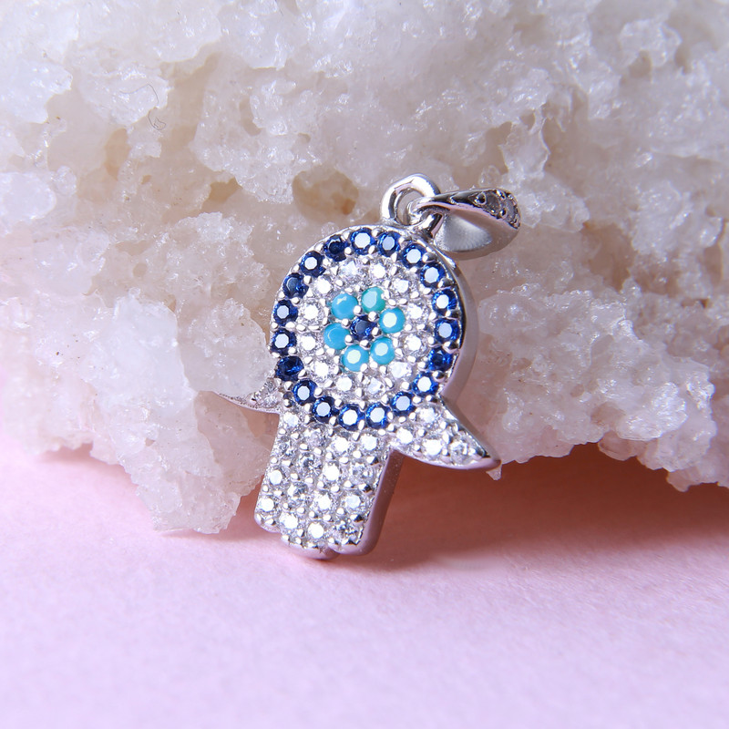 آویز گردنبند نقره زنانه بازرگانی میلادی کد PKR-145