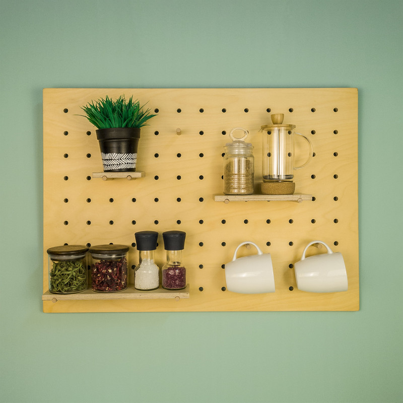 شلف دیواری مدل پگ بورد مستطیلی شلف دیواری مدل پگ بورد مستطیلی