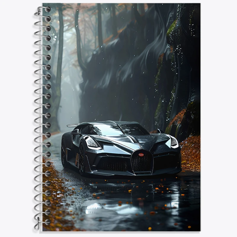 دفتر زبان 50 برگ خندالو مدل دو خط طرح ماشین اسپرت کد F7016