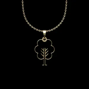 گردنبند طلا 18 عیار زنانه مدوپد مدل درخت کد L2-1-1021