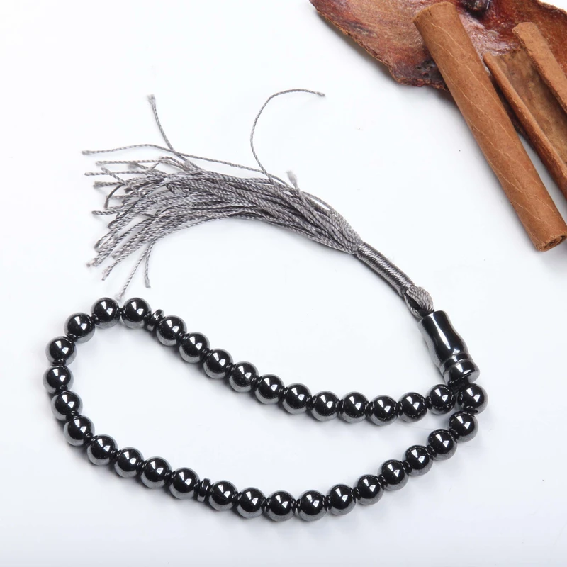 عکس شماره 3 : تسبیح مدل سنگ حدید طبیعی 33 دانه کد t_471