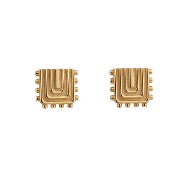 گوشواره میخی طلا 18 عیار زنانه کیا گالری مدل تراش کد EM490