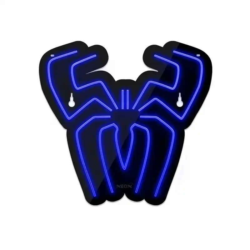 چراغ دیواری نئون دیزاین مدل Spider-BL_BL