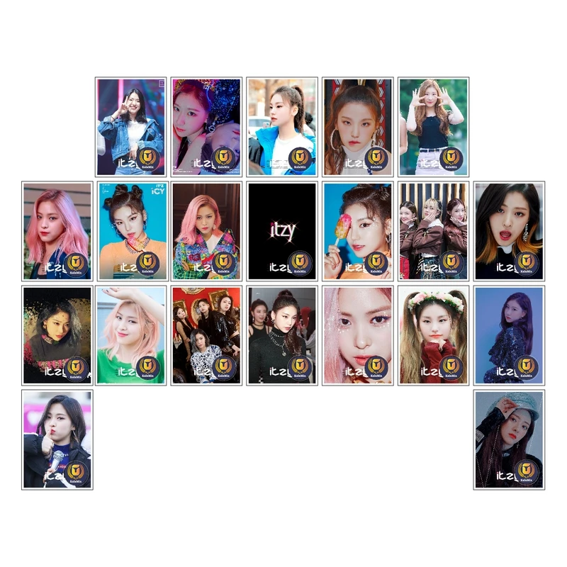 استیکر کالامیکس مدل گروه ایتزی طرح itzy flow مجموعه 21 عددی