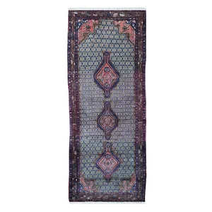 فرش قدیمی دستباف کناره طول سه متر مدل MG122