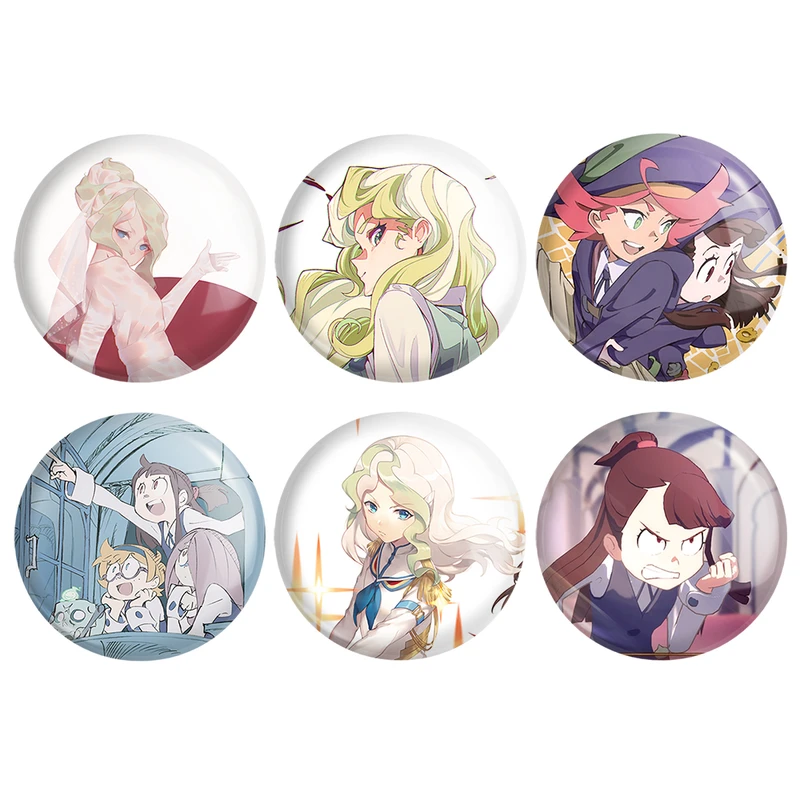 مگنت خندالو طرح انیمه جادوگران کوچک Little Witch Academia کد 1410A مجموعه 6 عددی
