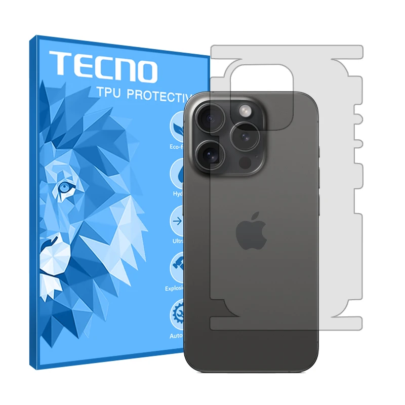 محافظ پشت گوشی شفاف تکنو مدل HyGEL مناسب برای گوشی موبایل اپل iPhone 15 Pro Max