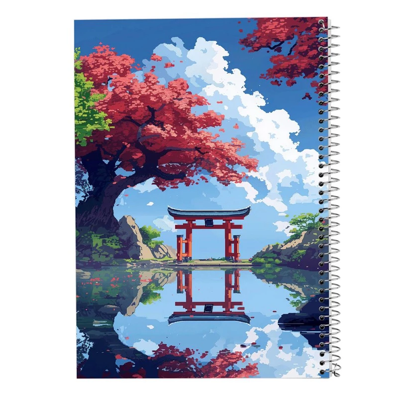 دفتر ژورنال نویسی 50 برگ مدوپد مدل نقطه ای طرح طبیعت کد DF15344