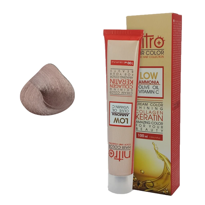 رنگ مو نیترو پلاس شماره 9.2 حجم 100 میلی‌لیتر رنگ بلوند دودی خیلی خیلی روشن