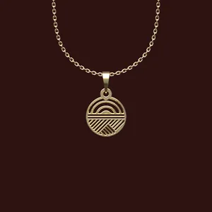 گردنبند طلا 18 عیار زنانه مدوپد مدل هندسی کد X2-1-1214