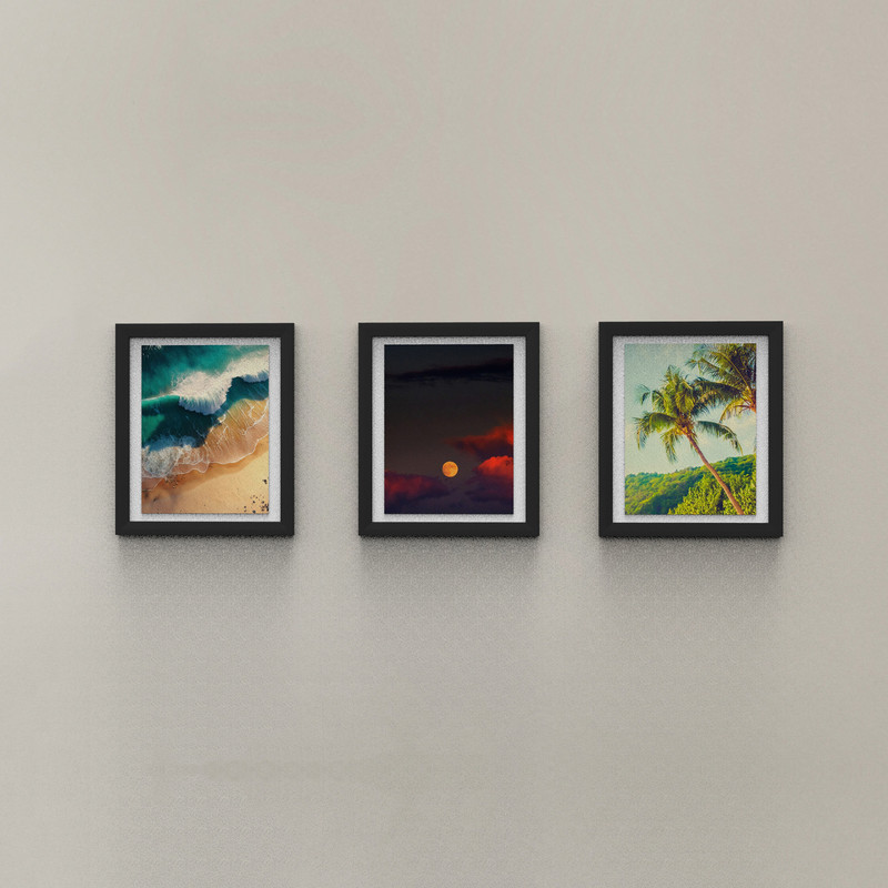 تابلو مدل دكوراتيو ديواري ارامش مجموعه 3 عددی