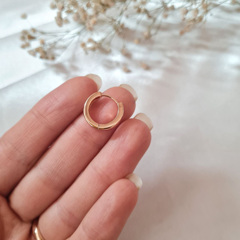 گوشواره زنانه ژوپینگ مدل حلقه ای ساده کد p1