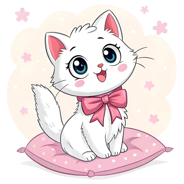 استیکر پارچه و لباس پاد آفرین مدل گربه کد DKST594