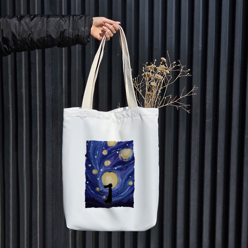 ساک خرید خندالو طرح ونسان ونگوگ کد 6605