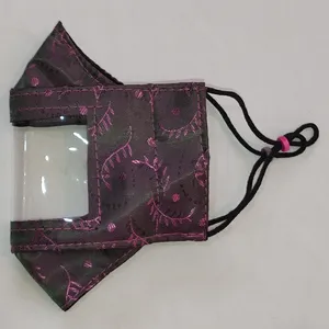 ماسک پارچه ای مدل طلقی طرح گل