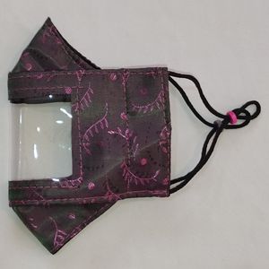 ماسک پارچه ای مدل طلقی طرح گل