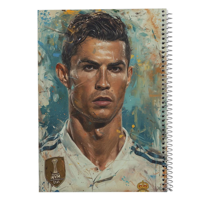 دفتر ژورنال نویسی 50 برگ مدوپد مدل نقطه ای طرح رونالدو ronaldo کد DF13472