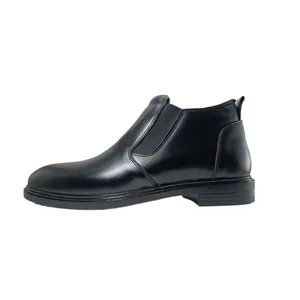 نیم بوت مردانه مدل چرم طبیعی بغل زیپ دار si172