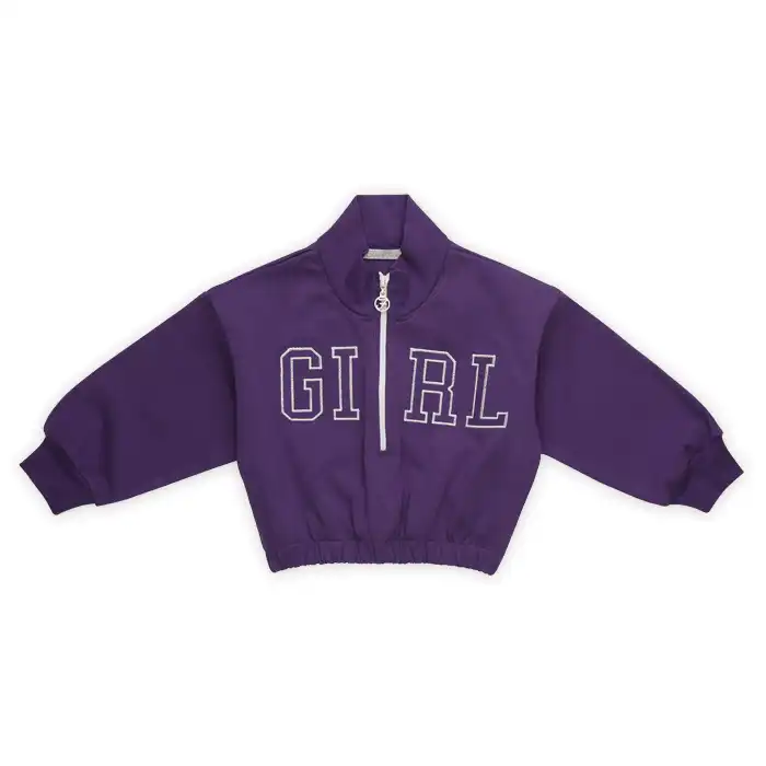 ست سویشرت و شلوار دخترانه فیورلا مدل 1- 33512 رنگ بنفش