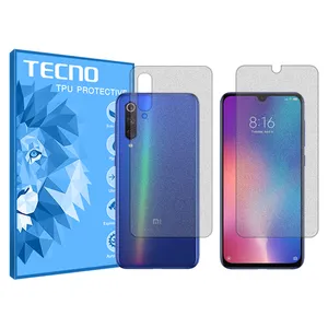 Tecno HyMTT model Matte screen protector suitable for Xiaomi Mi 9 SE mobile phone along with the back of the phone