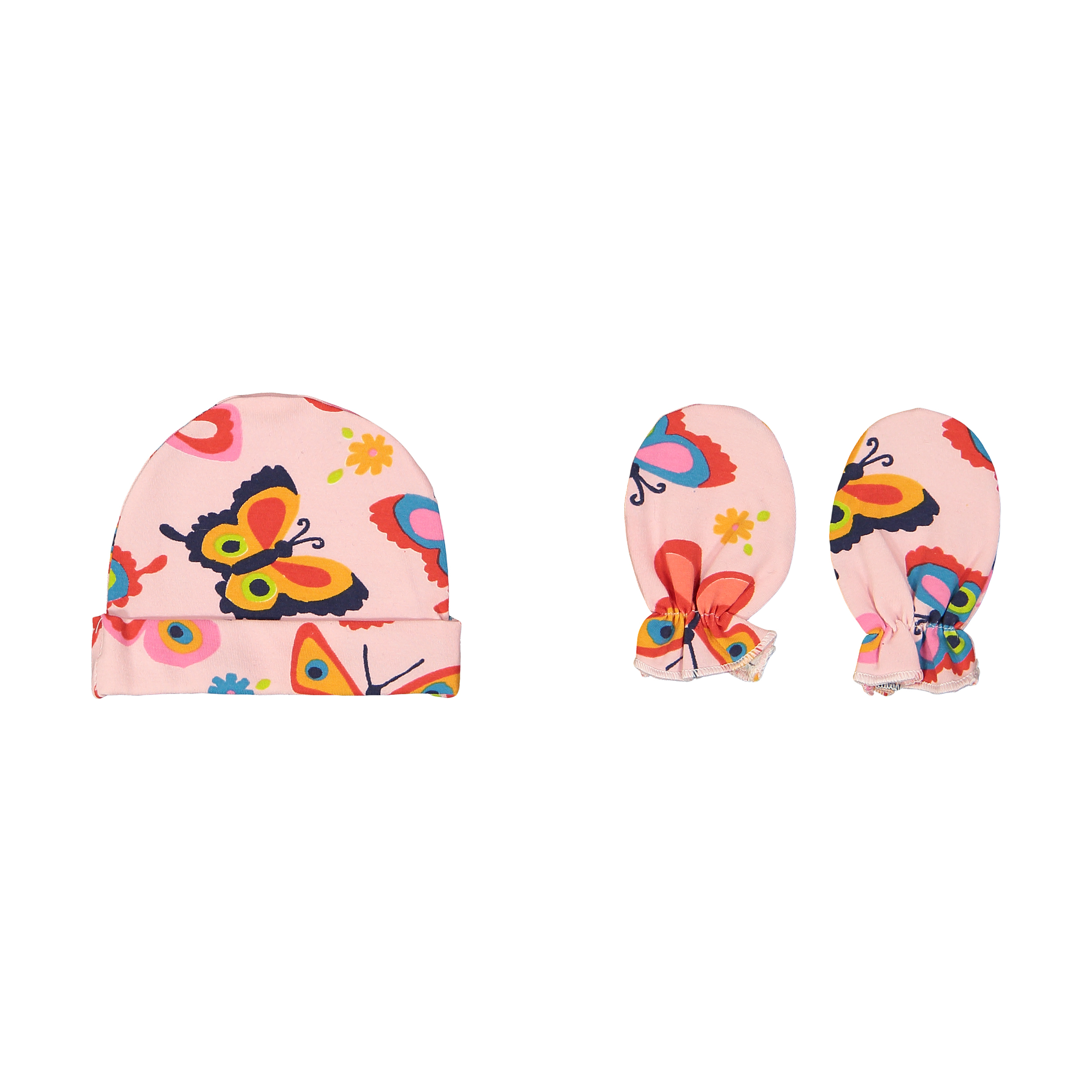 ست کلاه و دستکش نوزادی مدل 1019