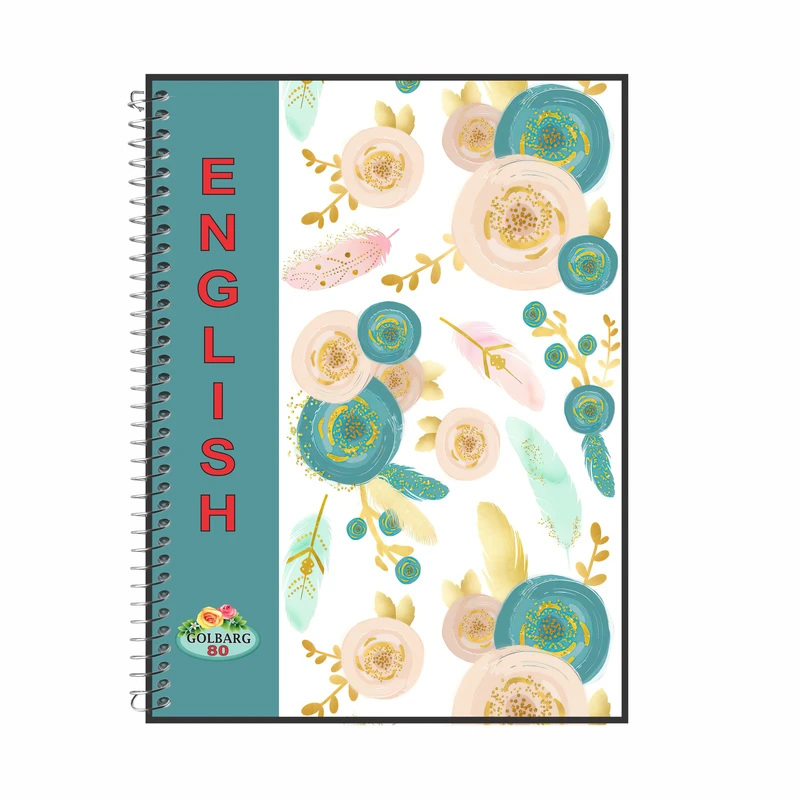 دفتر زبان 80 برگ گلبرگ مدل گل کد 7045