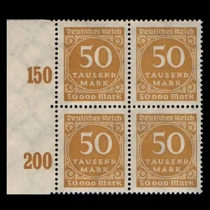 تمبر یادگاری مدل آلمان قدیم 50.000 مارک 1923 بسته 4 عددی