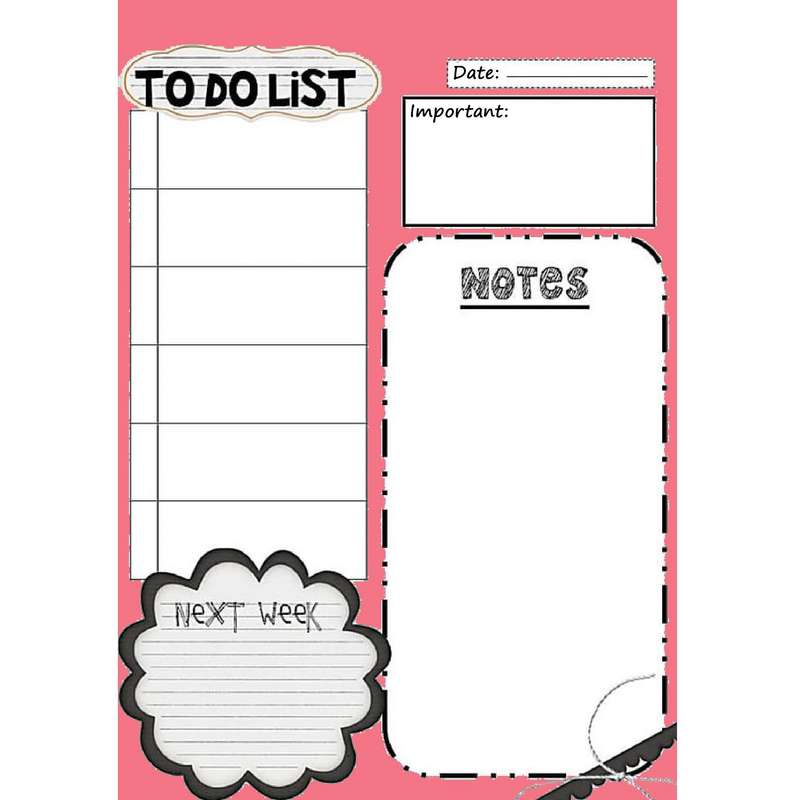 کاغذ یادداشت مدل پلنر روزانه و هفتگی To Do List طرح دو ستونی بسته دو عددی